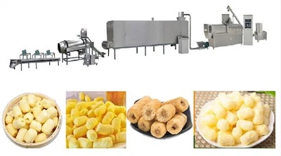 Maquinaria industrial de procesamiento de bocadillos de maíz