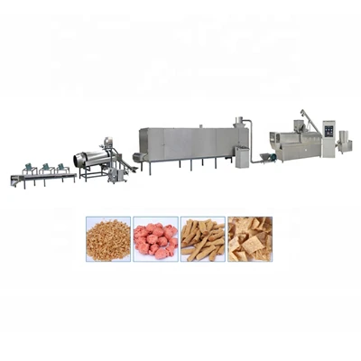 Máquina para fabricar barras de proteína de pepita de soja con trozos de soja vegetal texturizada y texturizada